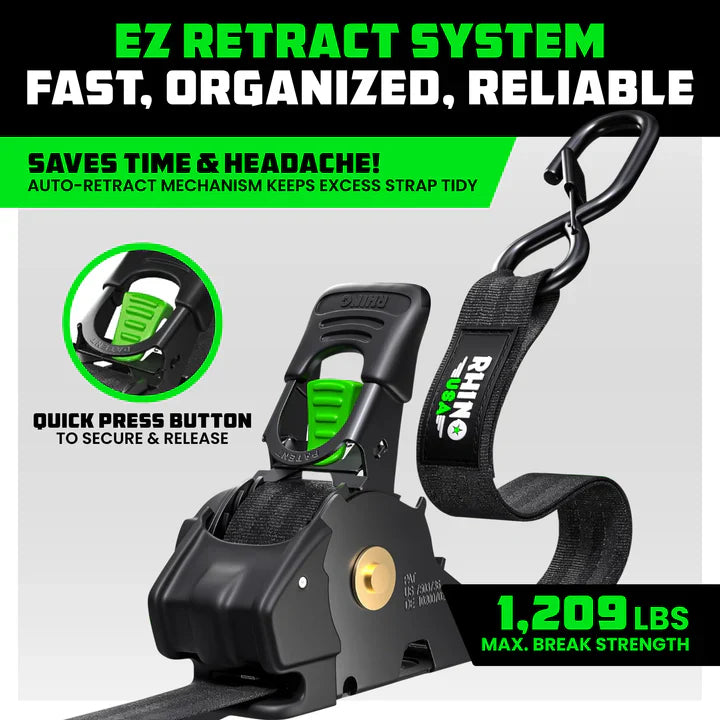 Retractable Ratchet Straps